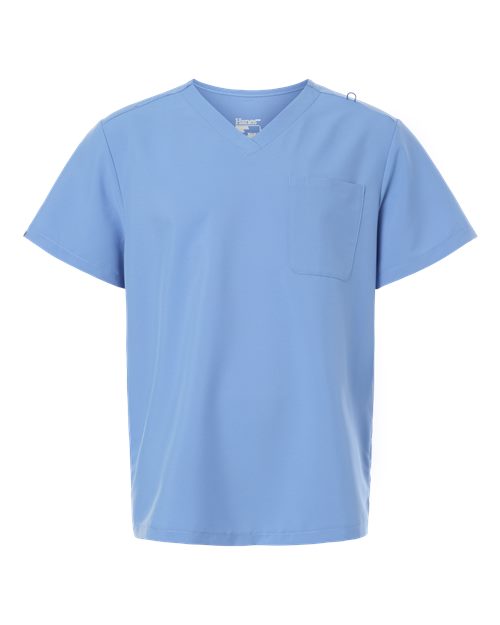 Hanes HMB000 Men's V-Neck 1 Pocket Scrub Top