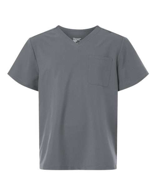 Hanes HMB000 Men's V-Neck 1 Pocket Scrub Top