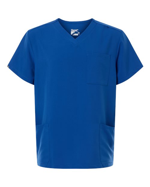 Hanes HMB002 Men's V-Neck 3 Pocket Scrub Top