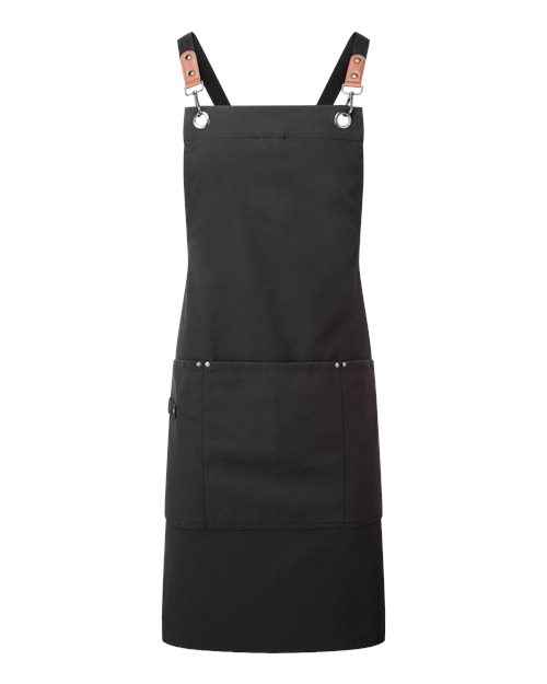 Artisan Collection by Reprime RP182 Unisex Clip & Clasp Cross-Back Bib Apron