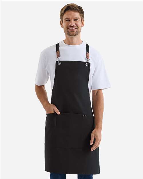 Artisan Collection by Reprime RP182 Unisex Clip & Clasp Cross-Back Bib Apron
