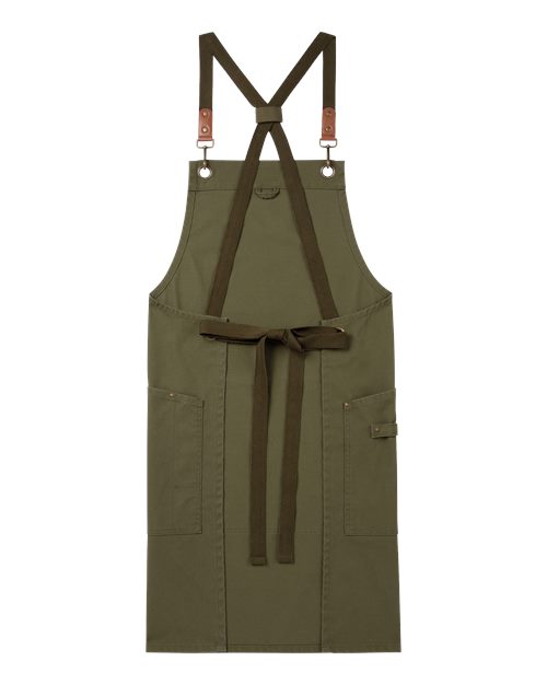 Artisan Collection by Reprime RP182 Unisex Clip & Clasp Cross-Back Bib Apron
