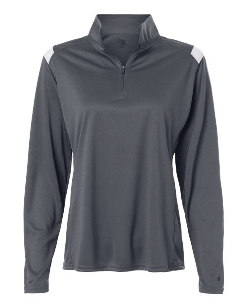 Badger 4266 Women's On The Rise Quarter-Zip Pullover