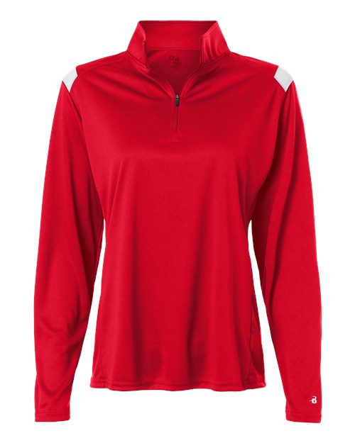 Badger 4266 Women's On The Rise Quarter-Zip Pullover