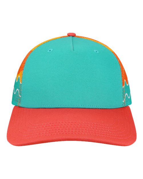 LOCALE 5PTKRS Plain Front Five-Panel Trucker Cap