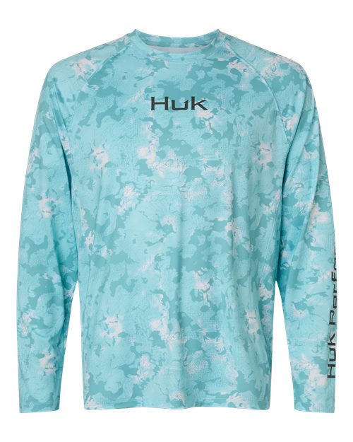 HUK H1200718 Men's Airweight KS Printed Crewneck Pullover
