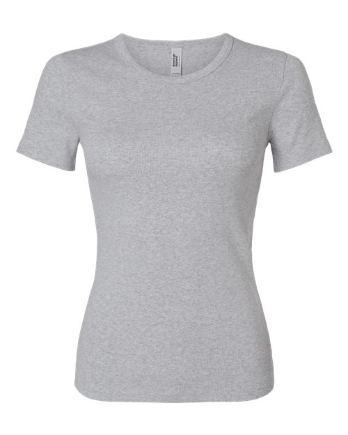 American Apparel BR2102 Women's Baby Rib Fitted Tee