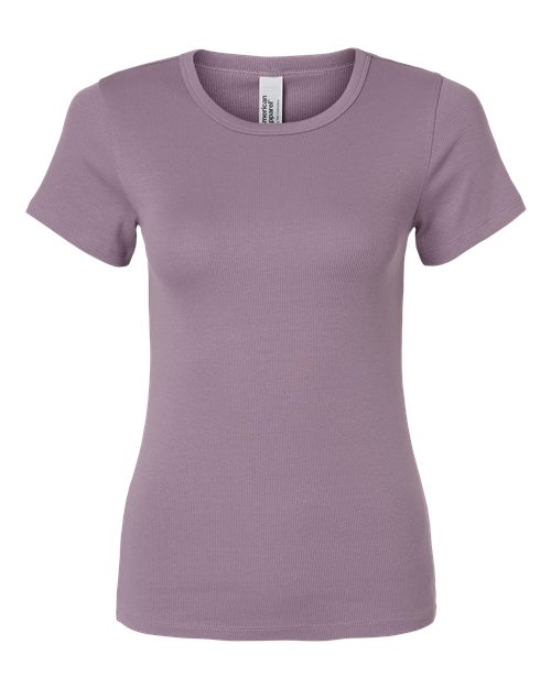 American Apparel BR2102 Women's Baby Rib Fitted Tee
