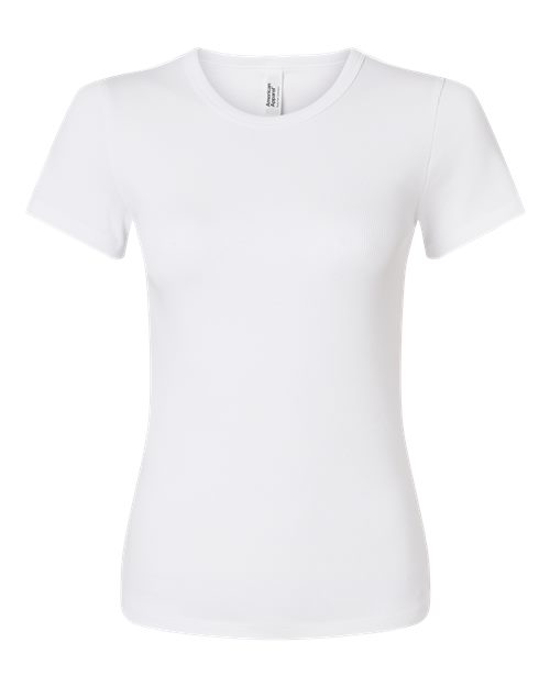 American Apparel BR2102 Women's Baby Rib Fitted Tee