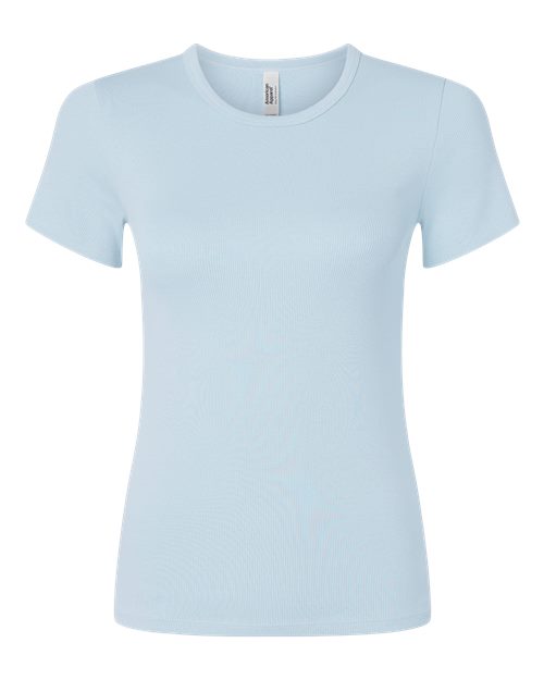 American Apparel BR2102 Women's Baby Rib Fitted Tee