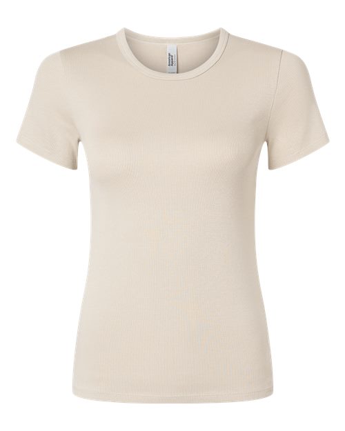 American Apparel BR2102 Women's Baby Rib Fitted Tee