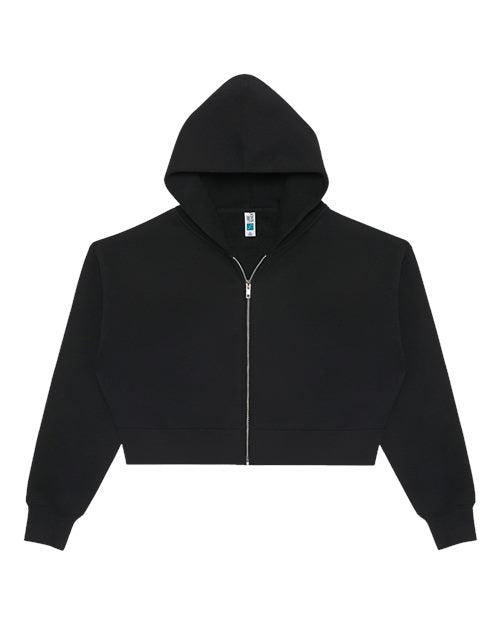 Lane Seven LS88003 Women's Relaxed Cropped Full-Zip Hoodie Sweatshirt