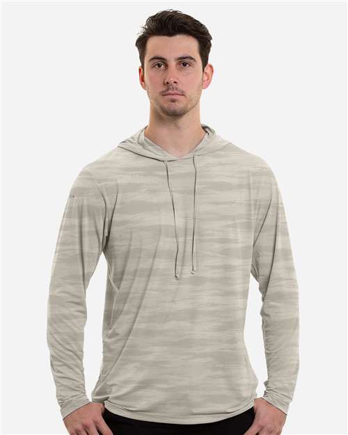ANETIK MVLPRH6 Men's Low Pro Tech Camo Hooded Long Sleeve T-Shirt