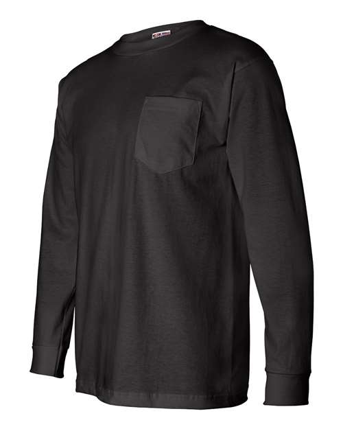 Bayside 8100 Unisex USA-Made Long Sleeve Pocket T-Shirt