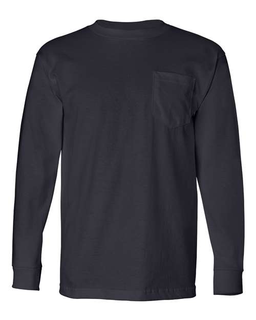 Bayside 8100 Unisex USA-Made Long Sleeve Pocket T-Shirt