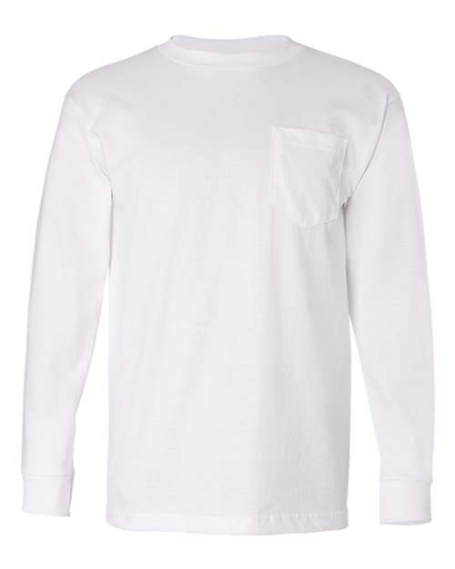 Bayside 8100 Unisex USA-Made Long Sleeve Pocket T-Shirt