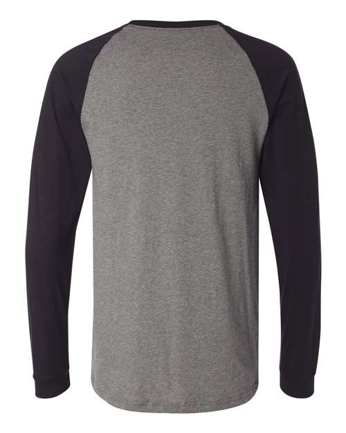 BELLA + CANVAS 3000 Men's Long Sleeve Jersey Baseball Tee