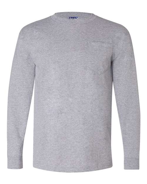 Bayside 3055 Unisex Union-Made Long Sleeve Pocket T-Shirt
