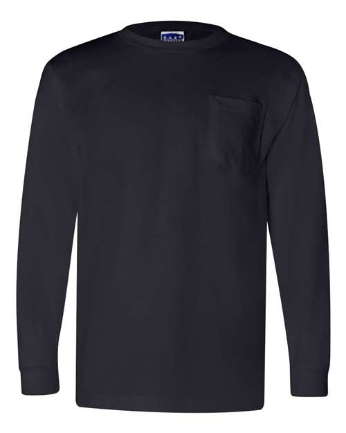 Bayside 3055 Unisex Union-Made Long Sleeve Pocket T-Shirt