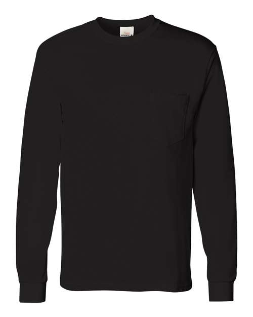 Hanes 5596 Unisex Authentic Long Sleeve Pocket T-Shirt