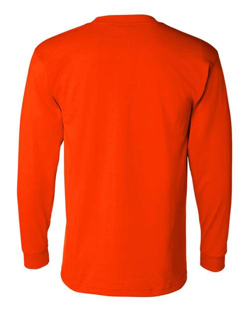 Bayside 1730 Unisex USA-Made 50/50 Long Sleeve Pocket T-Shirt