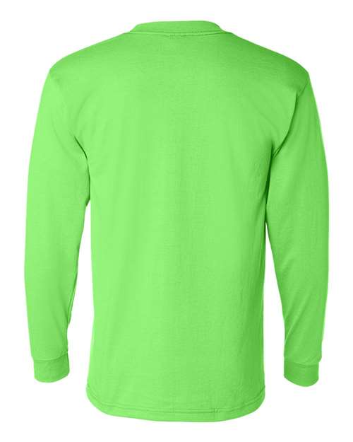 Bayside 1730 Unisex USA-Made 50/50 Long Sleeve Pocket T-Shirt