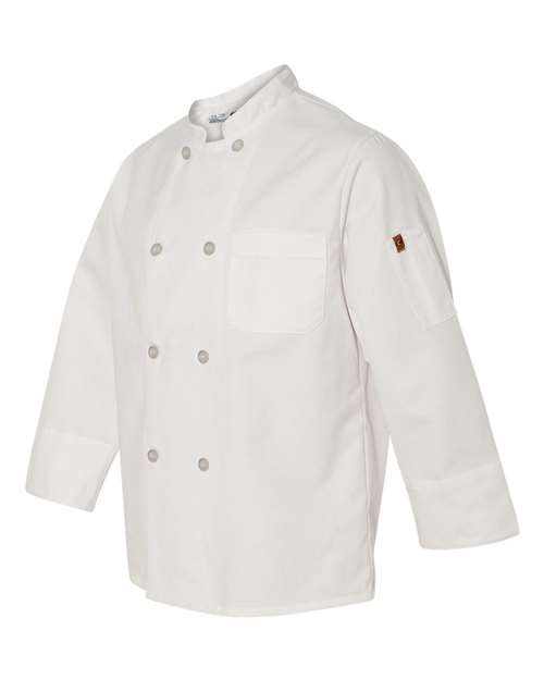 Chef Designs 0413 Eight Pearl Button Chef Coat with Thermometer Pocket