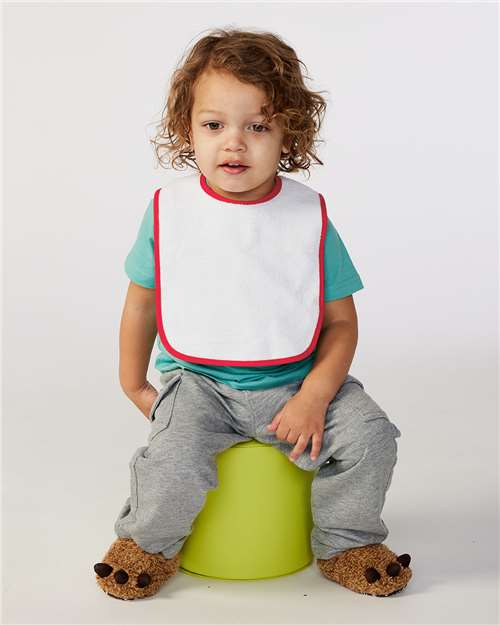 Rabbit Skins 1003 Infant Contrast Trim Terry Bib