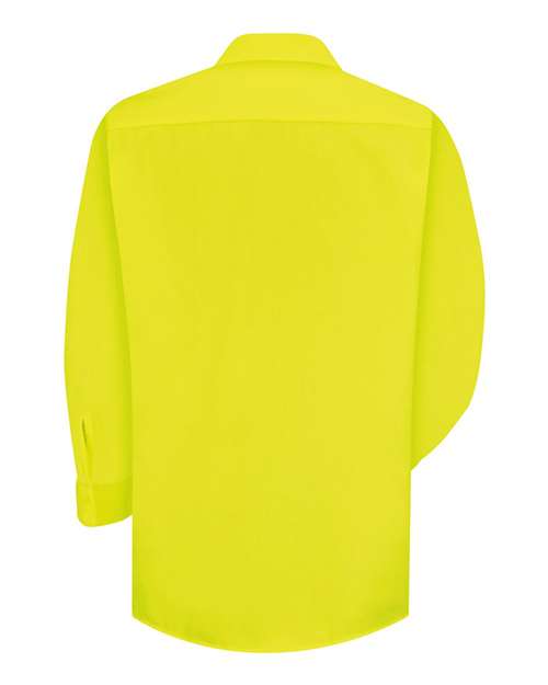 Red Kap SS14 Men's Enhanced Visibility Long Sleeve Work Shirt