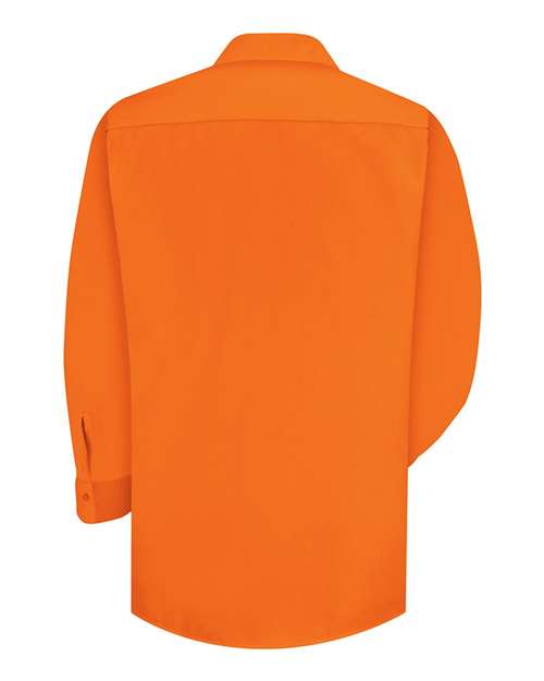 Red Kap SS14 Men's Enhanced Visibility Long Sleeve Work Shirt