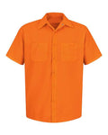 Red Kap SS24 Men's Enhanced Visibility Short Sleeve Work Shirt