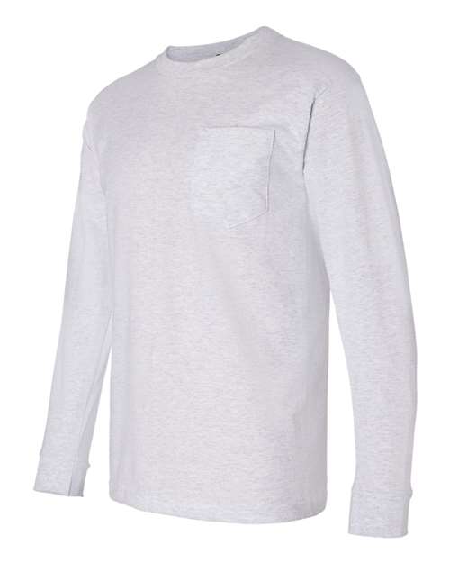 Bayside 8100 Unisex USA-Made Long Sleeve Pocket T-Shirt