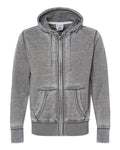 J. America 8916 Men's Vintage Zen Fleece Full-Zip Hooded Sweatshirt