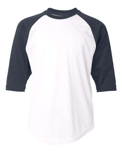 Badger 2133 Youth B-Core Three-Quarter Sleeve Baseball T-Shirt