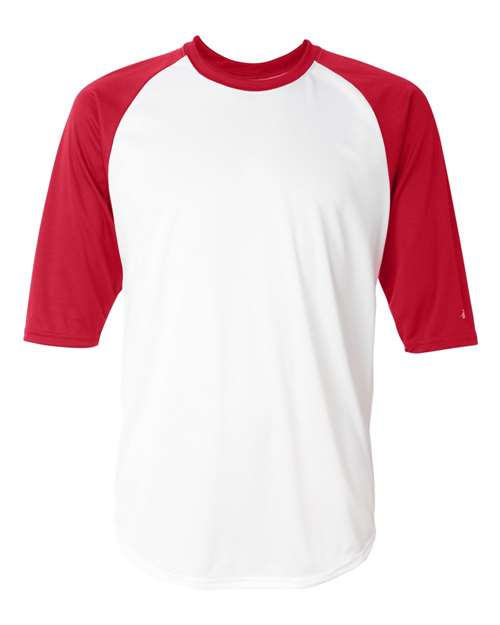 Badger 4133 Men's B-Core Three-Quarter Sleeve Baseball T-Shirt