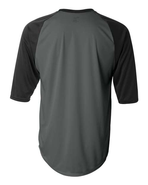 Badger 4133 Men's B-Core Three-Quarter Sleeve Baseball T-Shirt