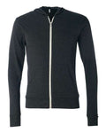 BELLA + CANVAS 3939 Unisex Triblend Lightweight Full-Zip Hooded Long Sleeve Tee