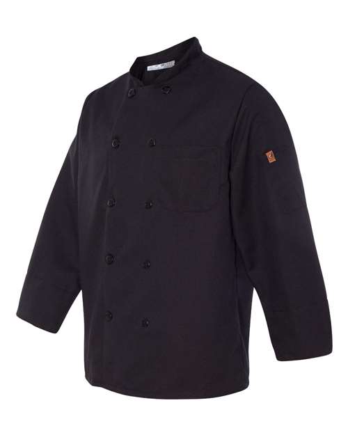 Chef Designs 0425 Ten Pearl Button Black Chef Coat