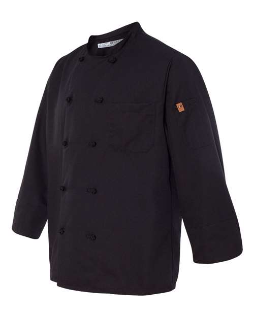 Chef Designs 0427 Black Knot Button Chef Coat