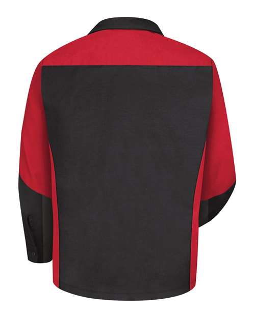 Red Kap SY10 Men's Long Sleeve Automotive Crew Shirt