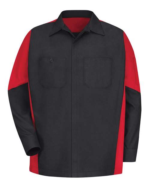 Red Kap SY10 Men's Long Sleeve Automotive Crew Shirt
