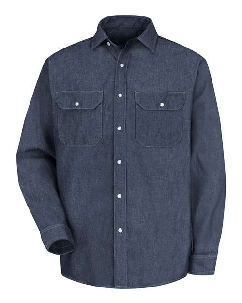 Red Kap SD78 Men's Deluxe Denim Long Sleeve Shirt