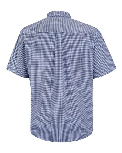Red Kap SP84 Men's Mini-Plaid Uniform Short Sleeve Shirt