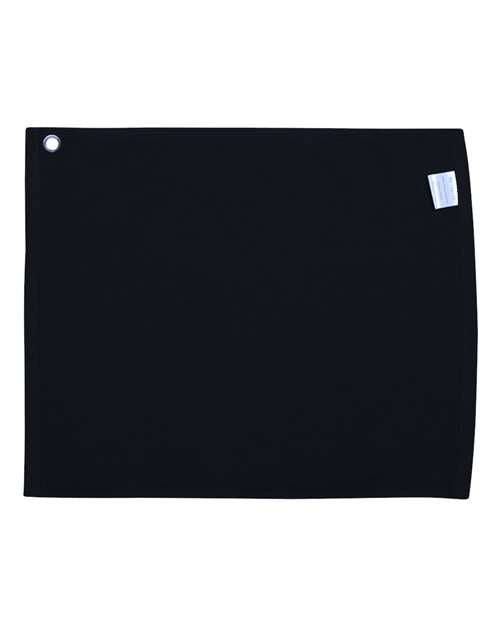Carmel Towel Company C1518GH Velour Hemmed Towel with Grommet & Hook