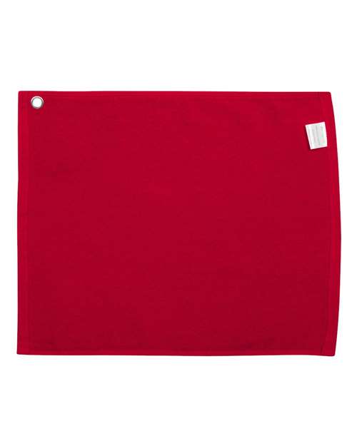 Carmel Towel Company C1518GH Velour Hemmed Towel with Grommet & Hook