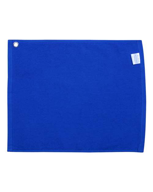 Carmel Towel Company C1518GH Velour Hemmed Towel with Grommet & Hook