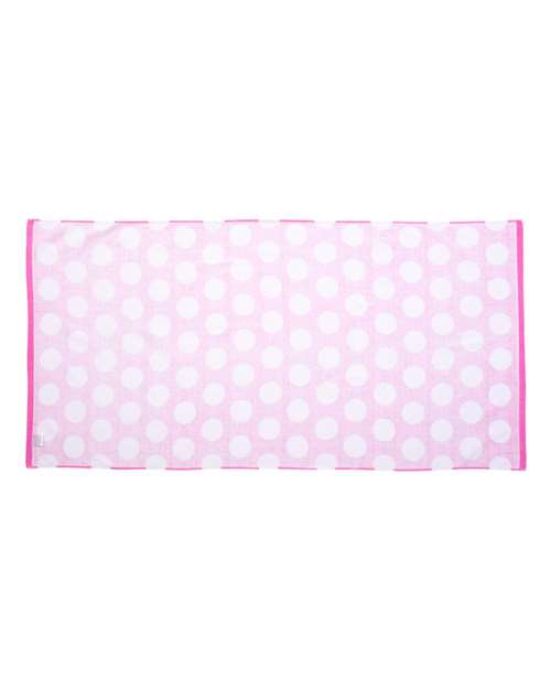 Carmel Towel Company C3060P Polka Dot Velour Beach Towel