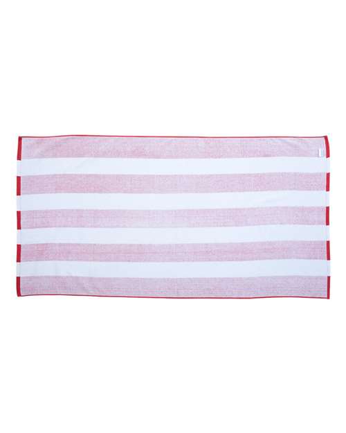 Carmel Towel Company C3060S Cabana Stripe Velour Beach Towel