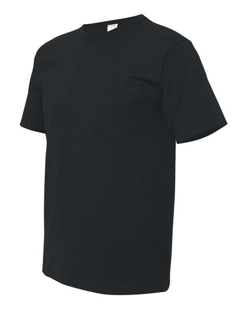 Bayside 5070 Unisex USA-Made Midweight Pocket T-Shirt