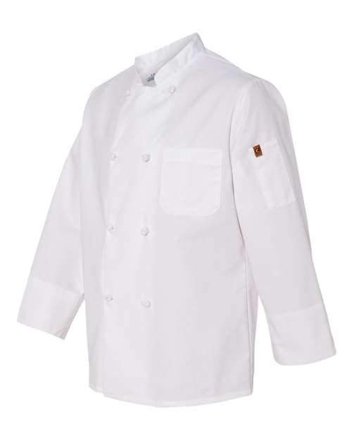 Chef Designs 0414 Eight Knot Button Chef Coat with Thermometer Pocket